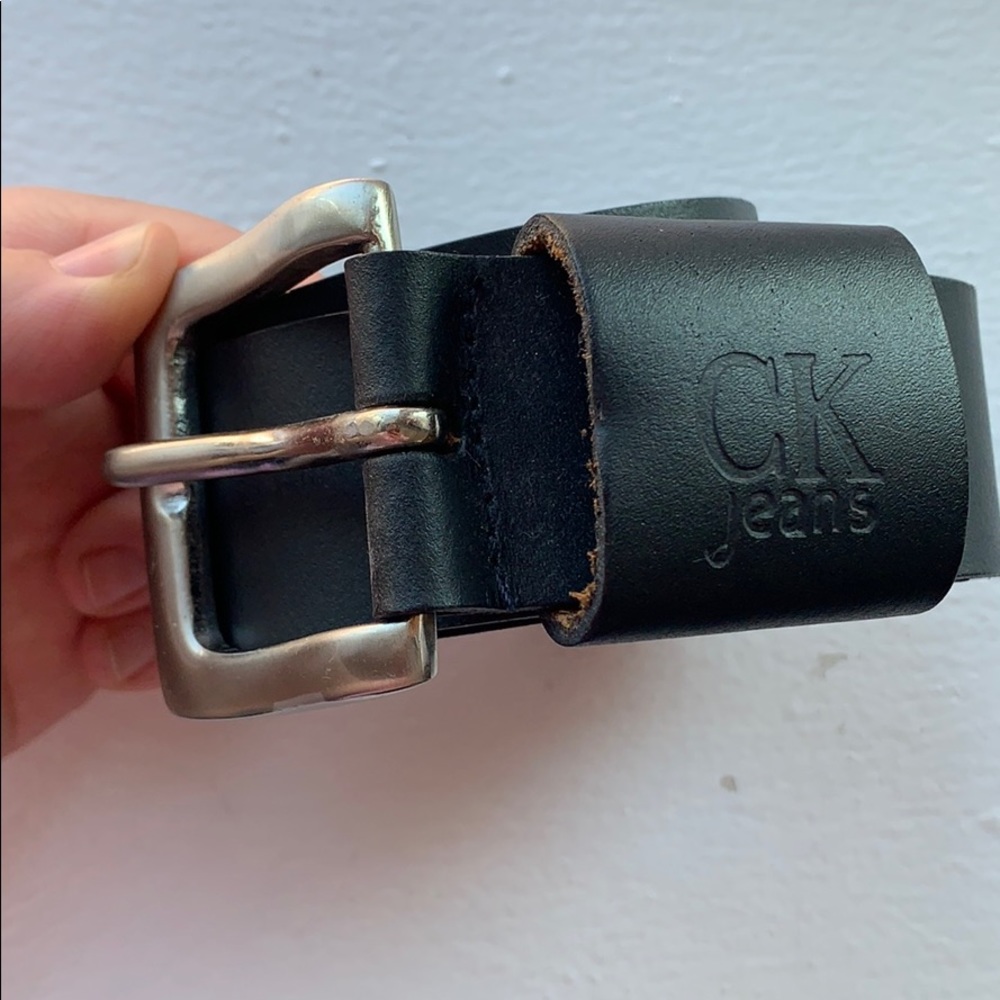 CK Black Leather Belt sz M
